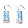 Sterling Silver Saphire Crystal Dangle Earring